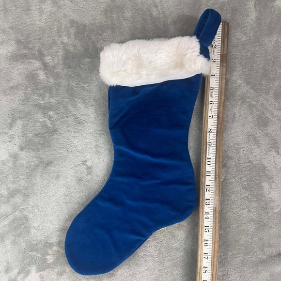 West Virginia Mountaineers College Football Christmas Stocking Blue Yellow - Picture 6 of 6